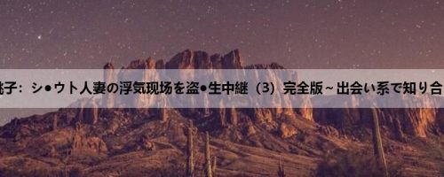 菊市桃子：シ●ウト人妻の浮気现场を盗●生中継（3）完全版～出会い系で知り合った...