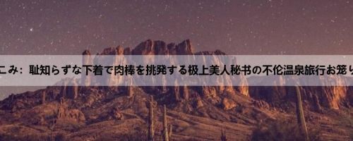 星仲ここみ：耻知らずな下着で肉棒を挑発する极上美人秘书の不伦温泉旅行お笼りハメ...