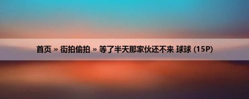 首页 » 街拍偷拍 » 等了半天那家伙还不来 球球 (15P)