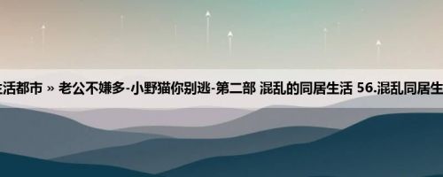首页 » 生活都市 » 老公不嫌多-小野猫你别逃-第二部 混乱的同居生活 56.混乱同居生活的开始