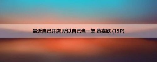 最近自己开店 所以自己当一架 蔡嘉欣 (15P)