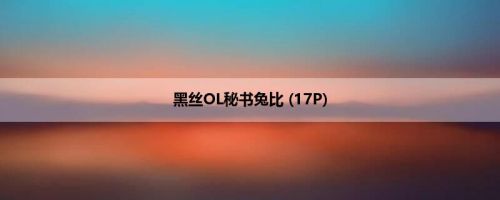 黑丝OL秘书兔比 (17P)